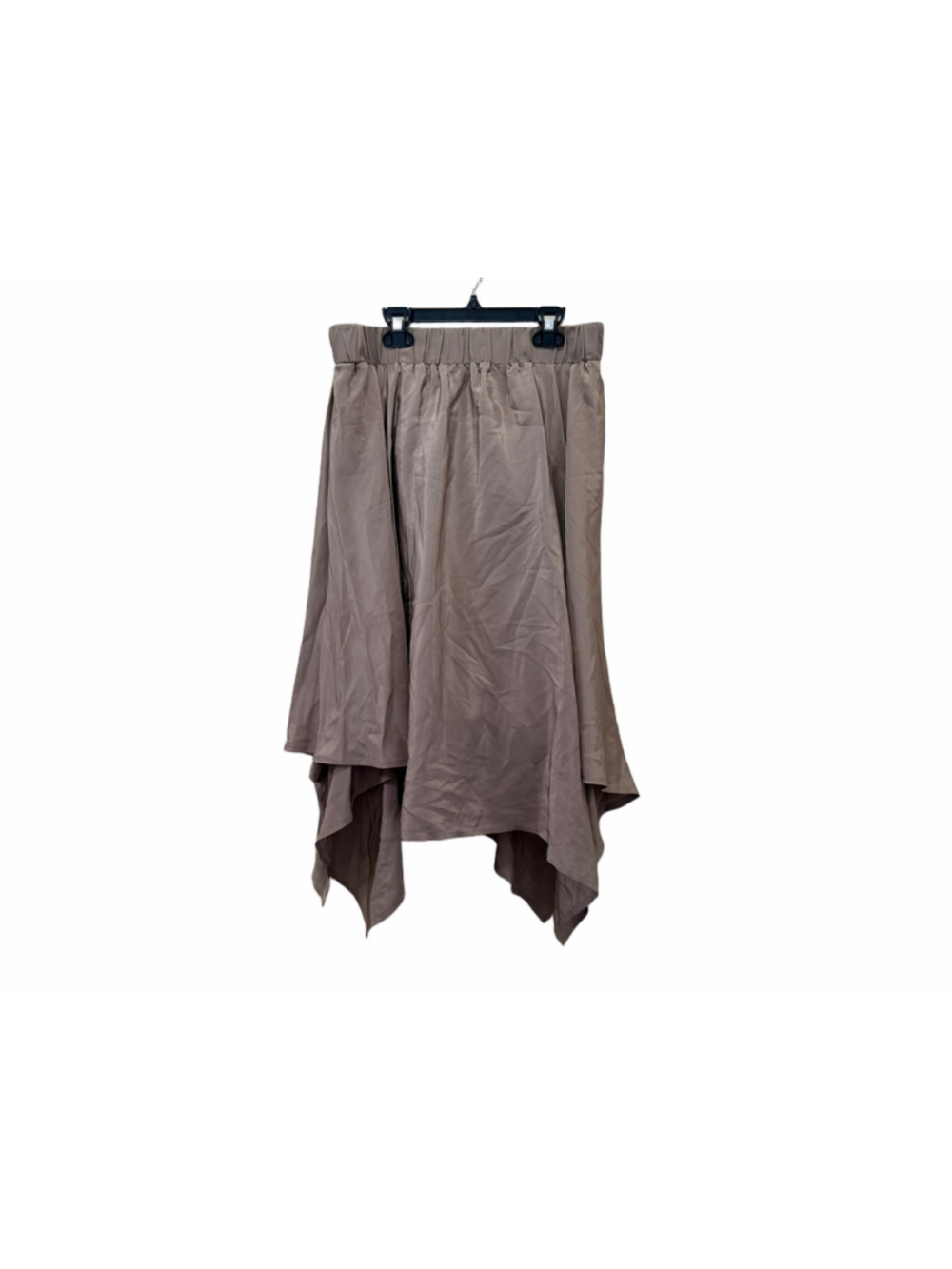 WinterSilks Women’s 100% Silk Asymmetrical Handkerchief Hem Midi Skirt Size M Ta